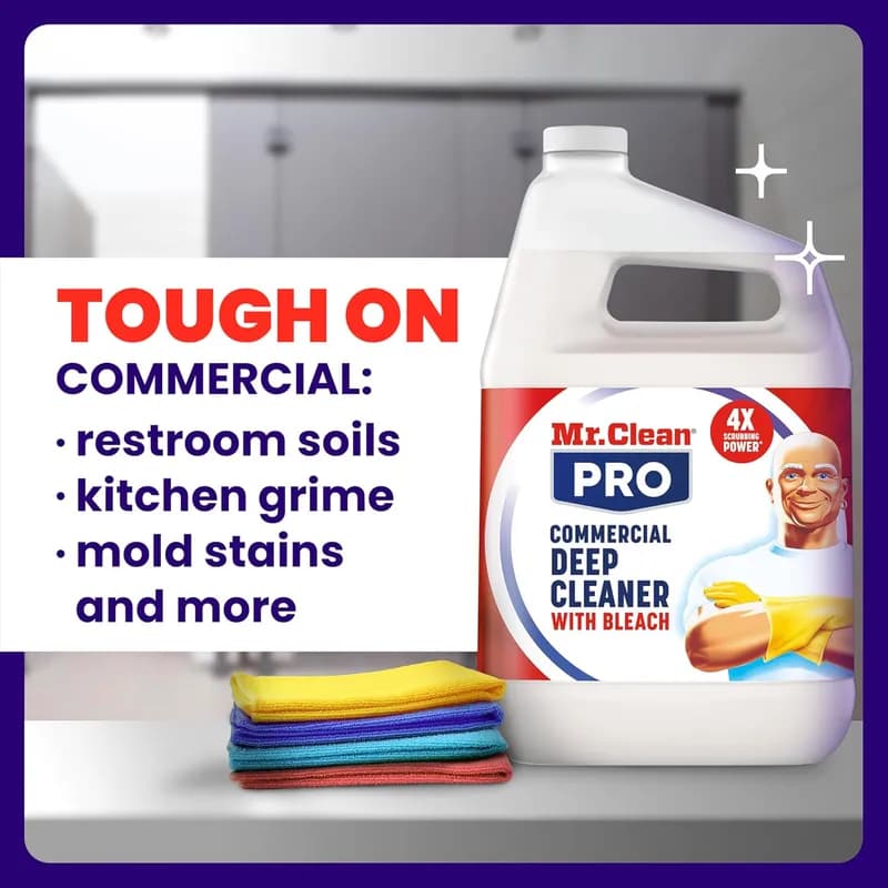 Mr. Clean PRO PRO Deep Unscented All Purpose Cleaner 32 OZ Hard Surface RTU Spray With Bleach Commercial 6 Count/Case