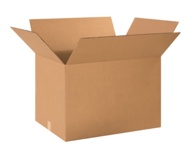 Regular Slotted Container (RSC) 24X18X12 IN Corrugated Cardboard 32ECT Stock Box Program 125 Count/Pallet
