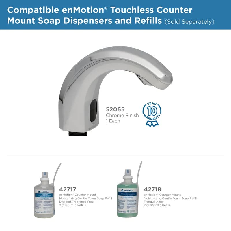 enMotion® Hand Soap Foam 1800 mL Unscented Fragrance Free Clear Counter Mount 2/Case