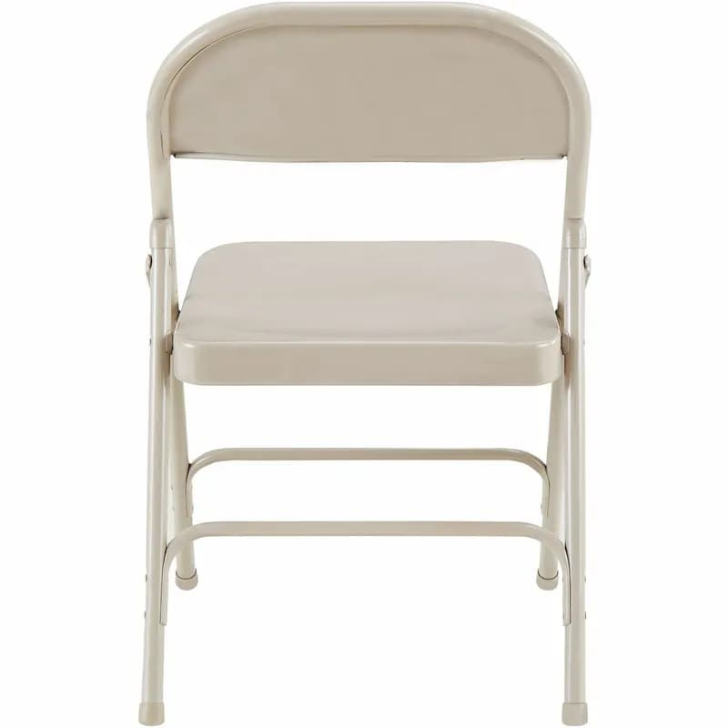Lorell Office Furniture Folding Chair Beige Steel 4/Case