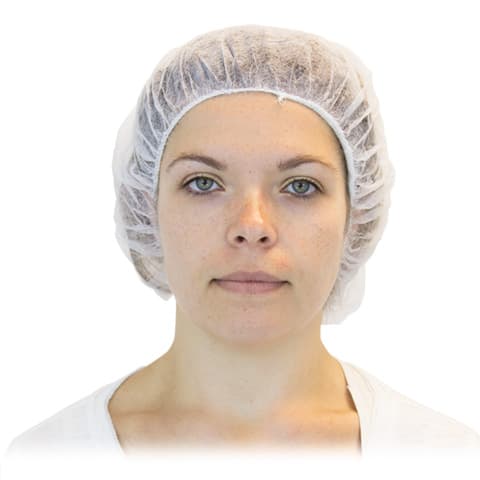 Bouffant Cap 24 IN White PP Latex Free 1000/Case