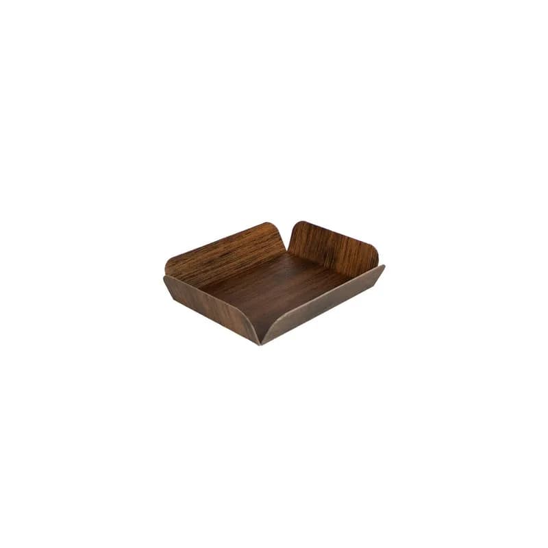 Hot Take-Out Box Base & Lid Combo 6X8X2 IN Corrugated Cardboard Wood Clear Rectangle 100/Case