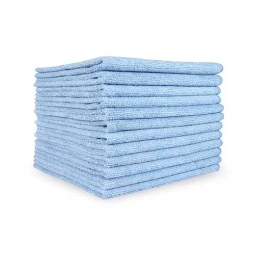 HOSPECO® Cleaning Cloth 16X16 IN Microfiber (80% Polyester, 20% Polyamide) Blue Heavy Duty 300 GSM 12/Pack