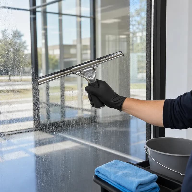 Squeegee 18 IN Stainless Steel Rubber Silver Black 1/Each