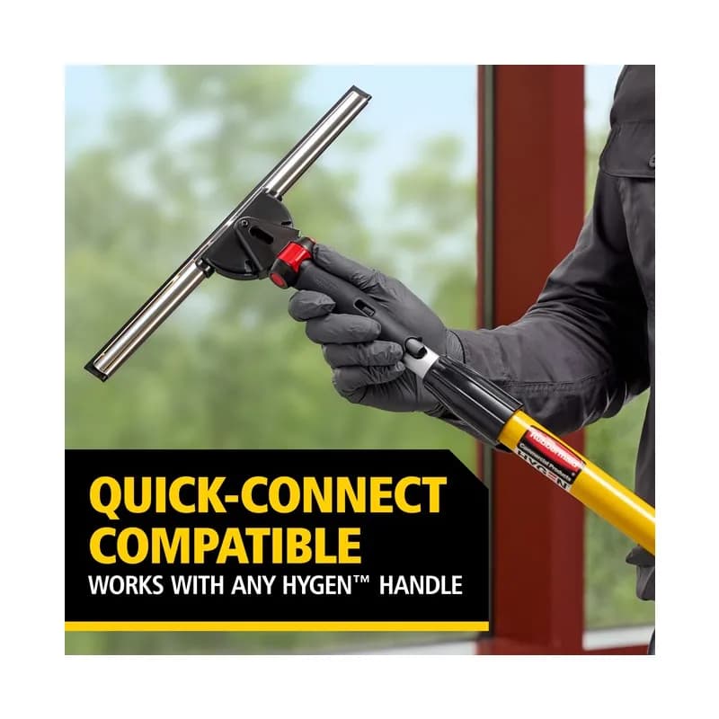 Glass Squeegee 13.75X7.63X1.63 IN Rubber Stainless Steel Plastic Black 14IN 6/Case