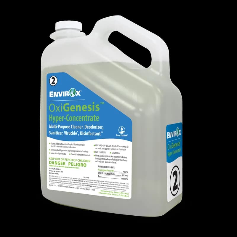 Oxigenesis™ Hyper-Concentrate Light Floral Disinfectant Cleaner Sanitizer Deodorizer 1 GAL Virucide Multi-Purpose 1/Case
