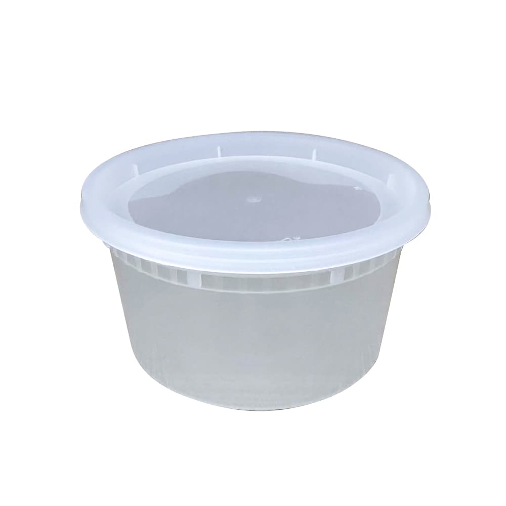 Victoria Bay Deli Container Base & Lid Combo 12 OZ PP Clear Round 240/Case