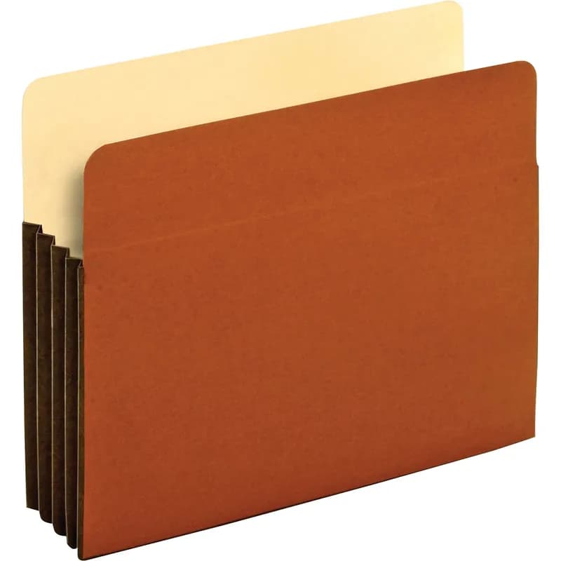Pendaflex® Expanding File 8.5X3.5X11 IN Red Rope Tyvek® Reinforced Gusset Tear Resistant Full Length Back Tab 10 Ct/Box