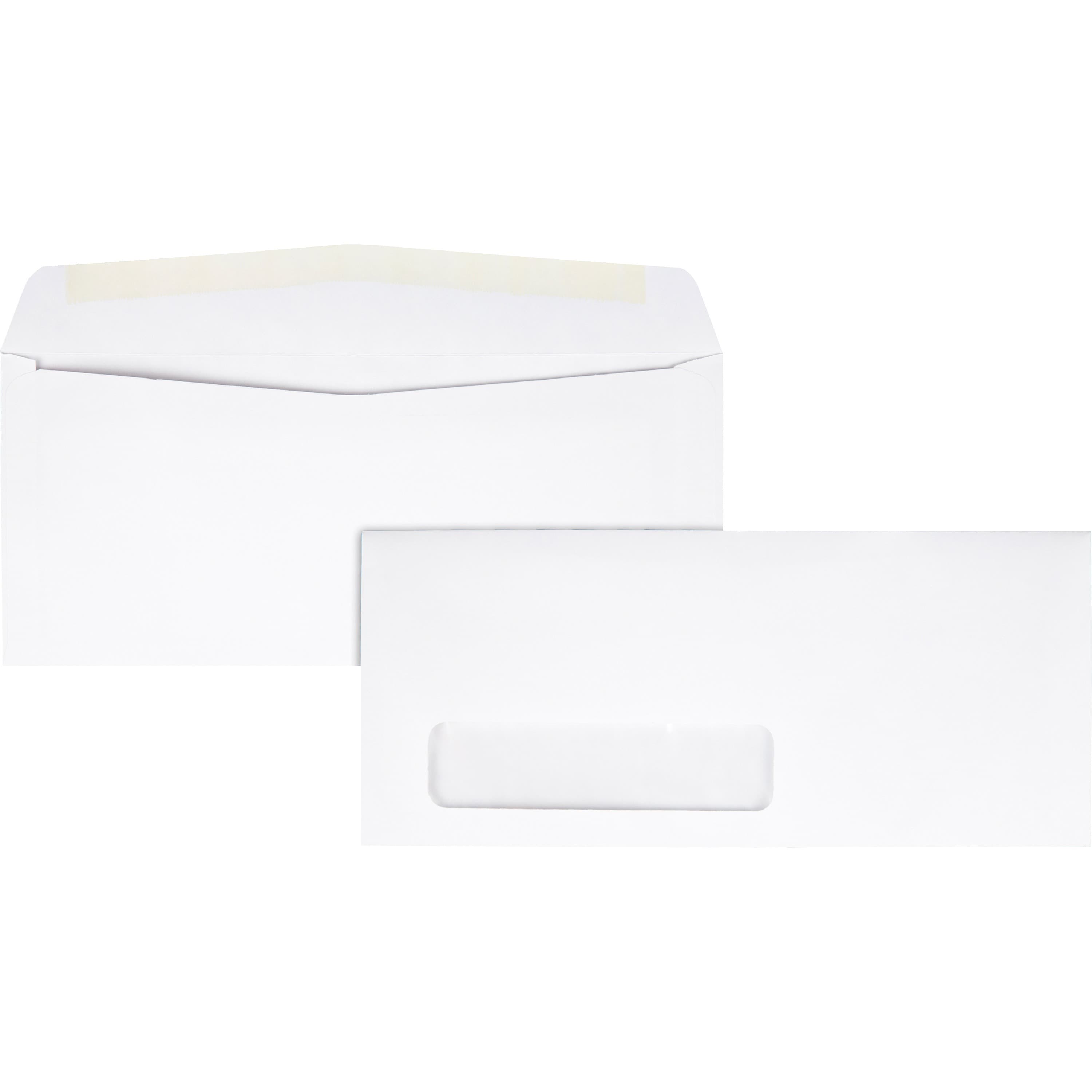 Quality Park® Envelope #10 9.5X4.125 IN White Paper Adhesive Viewing Window 24# Wove 500 Count/Box