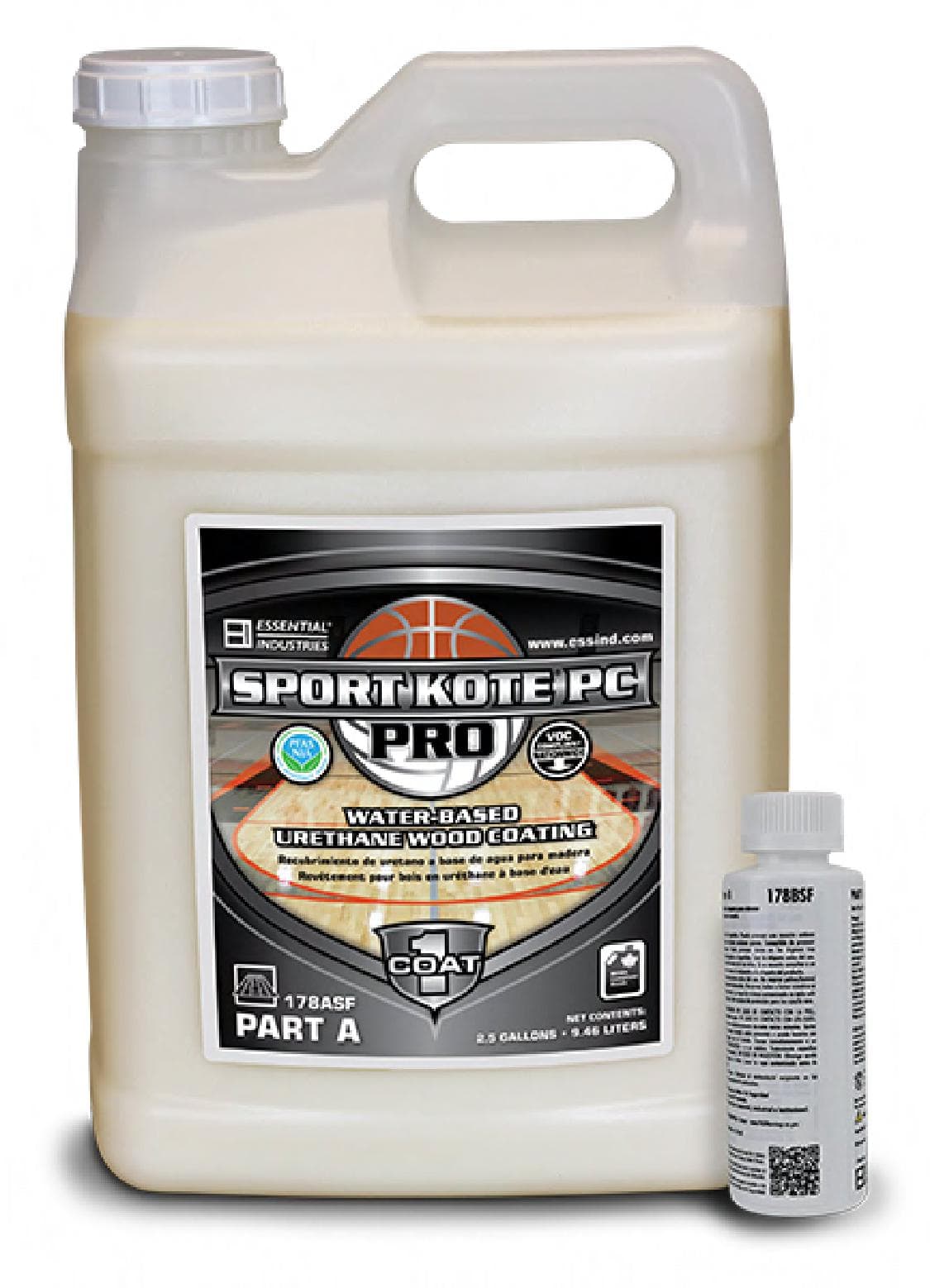 Sport Kote® PC Pro Floor Coating 2.5 GAL Water-Based 2-Part One-Coat 2/Case