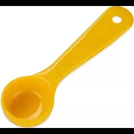 Carlisle Foodservice Products® Portion Spoon 1 OZ Acetal Yellow Solid Short Handle Flat Bottom Color Coded 1/Each