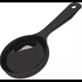 Carlisle Foodservice Products® Portion Spoon 3.88X8.59X1.25 IN 6 OZ Acetal Black Solid Short Handle Flat Bottom 1/Each