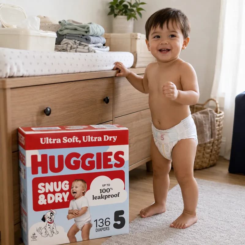 Huggies® Baby Diaper Size 5 27 LB 136/Case