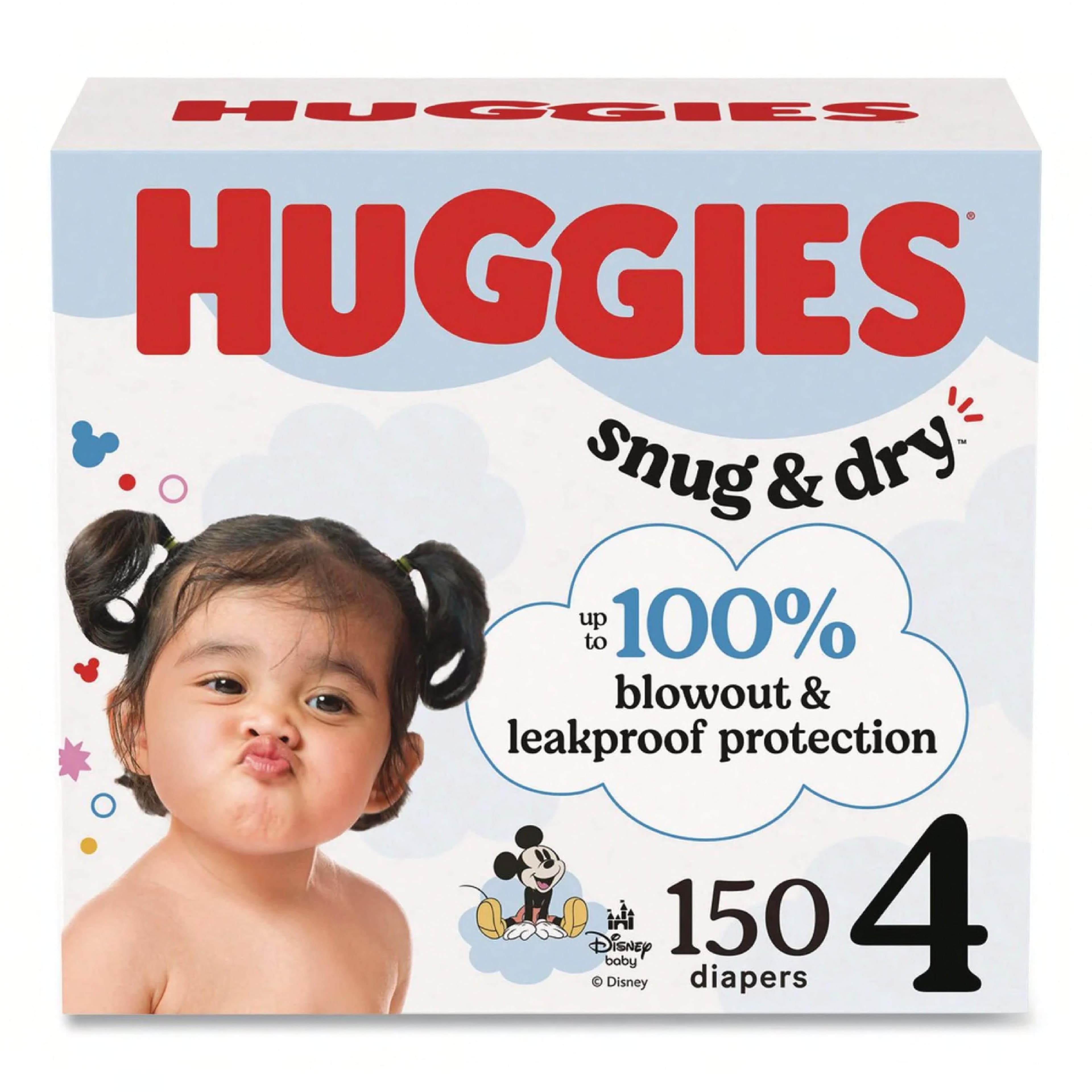 Huggies® Baby Diaper Size 4 22-37 LB 150/Case