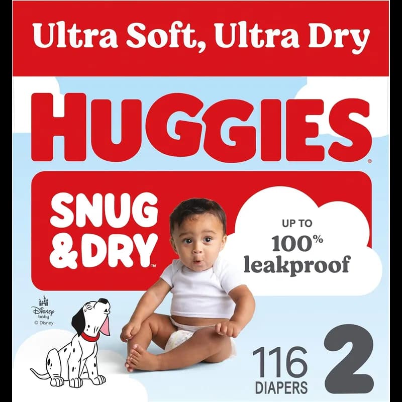 Huggies® Baby Diaper Size 2 12-18 LB 116/Case