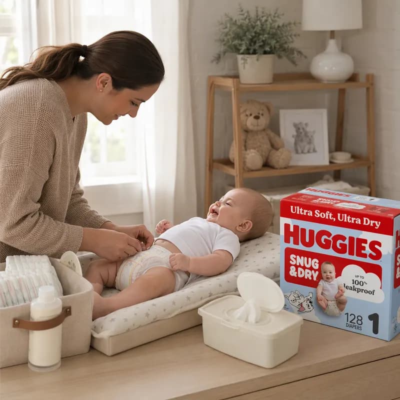 Huggies® Baby Diaper Size 1 8-14 LB 128/Case