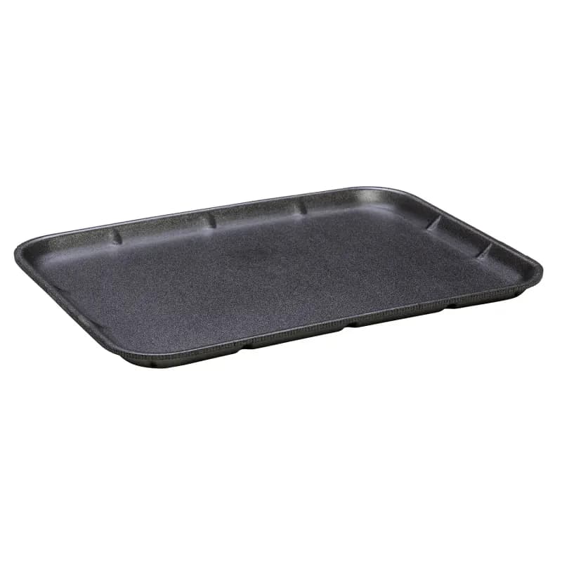 Meat Tray 16X12X0.63 IN Polystyrene Foam Black 500 Count/Case