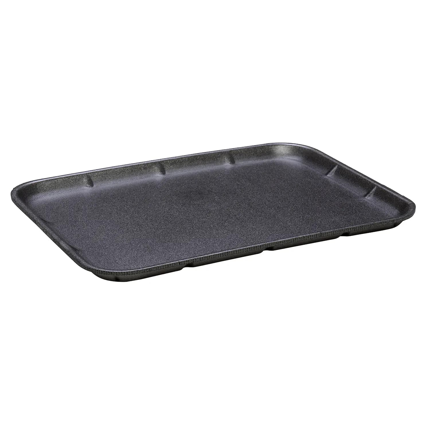 Meat Tray 16X12X0.63 IN Polystyrene Foam Black 500 Count/Case