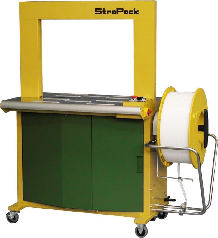 Strapping Machine Yellow Green Small Package Brushless DC Motor 55 Straps/Min 25x20 Arch 1/Each