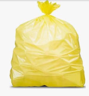 Victoria Bay Can Liner 30.5X43 IN 30-40 GAL Yellow Plastic 1.2MIL 20 Count/Roll 5 Rolls/Case
