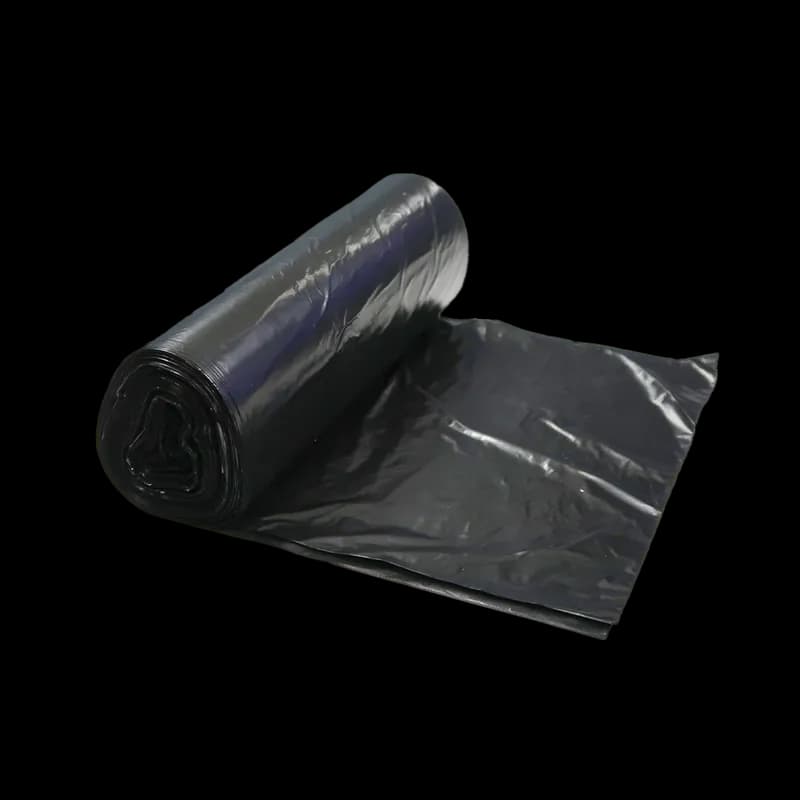 Victoria Bay Can Liner 37X50 IN 40-50 GAL Black Plastic 0.7MIL 25 Count/Roll 5 Rolls/Case