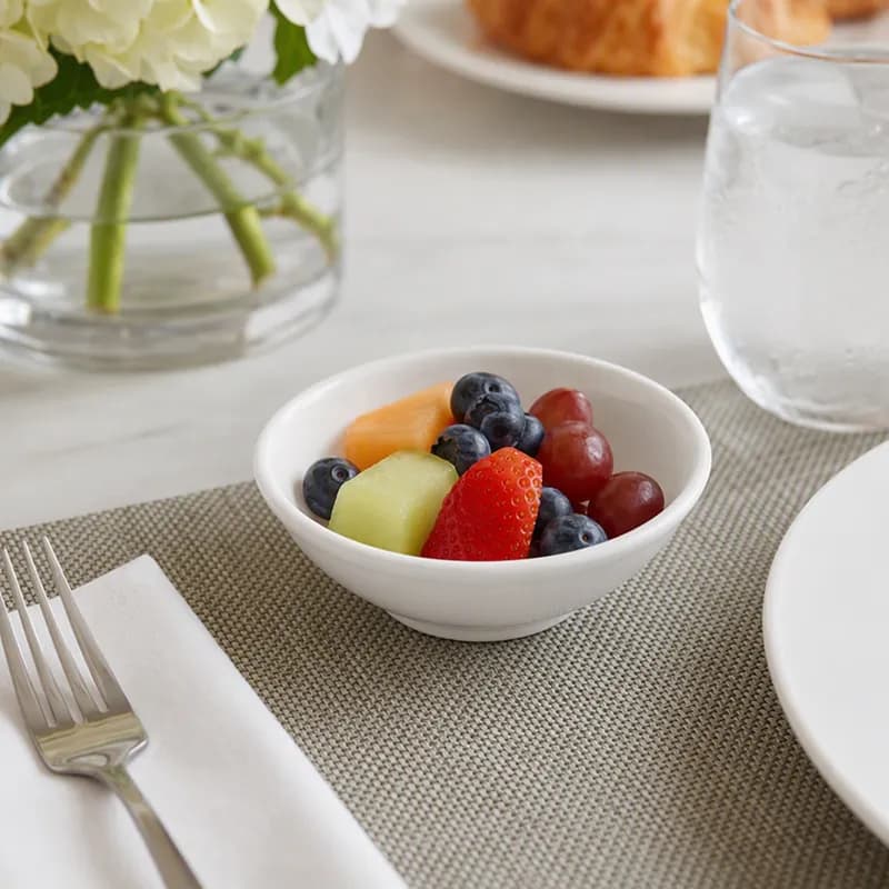 Dover™ Fruit Bowl 4.88X1.25 IN 5 OZ Porcelain European White Round 36/Case