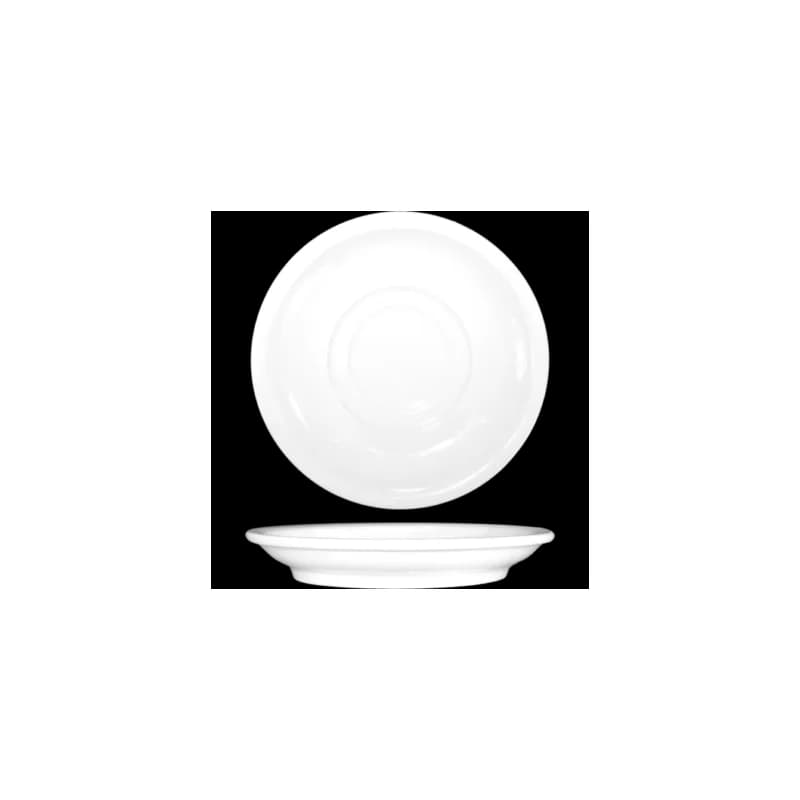 Dover™ Saucer 6 IN Porcelain European White Round Rolled Edge 36/Case