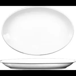Dover™ Coupe Platter 9.63X7.5 IN Porcelain European White Oval 12/Case