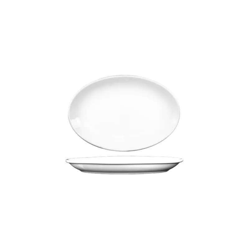 Dover™ Coupe Platter 9.63X7.5 IN Porcelain European White Oval 12/Case