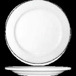 Dover™ Plate 7.13 IN Porcelain European White Round Wide Rim Rolled Edge 36/Case