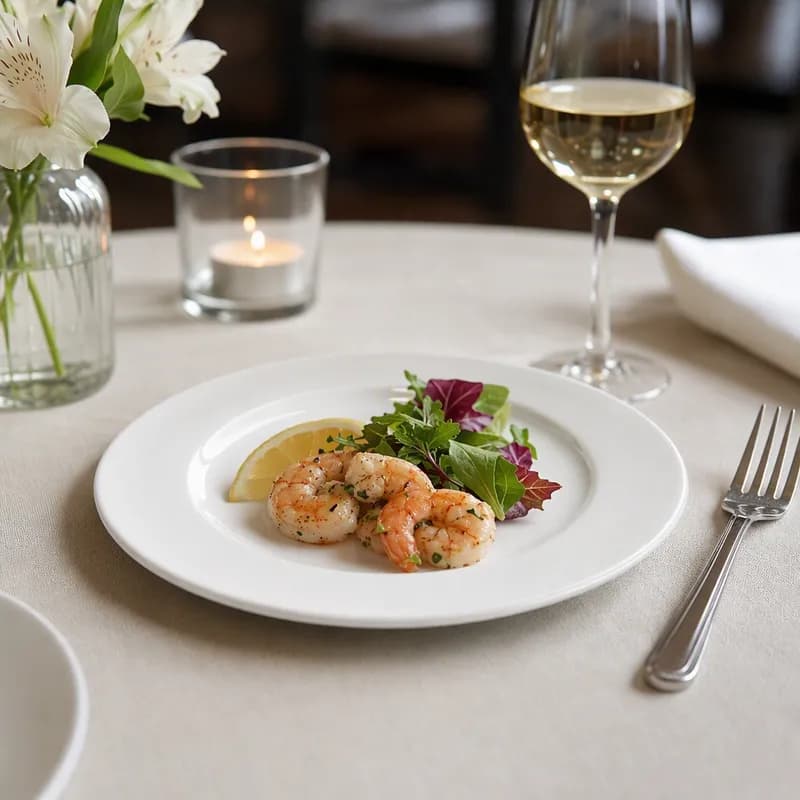 Dover™ Plate 7.13 IN Porcelain European White Round Wide Rim Rolled Edge 36/Case