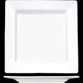 Elite™ Plate 10.75X1 IN Porcelain Bright White Square Wide Rim Rolled Edge 12/Case