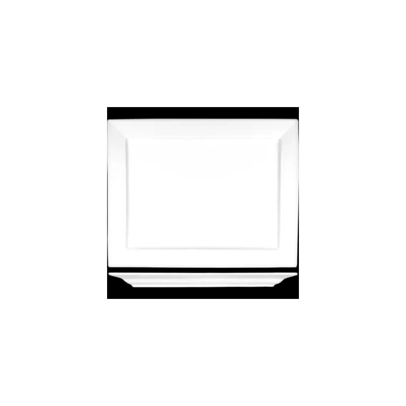 Elite™ Platter 14X10.88 IN Porcelain Bright White Rectangle Wide Rim Rolled Edge 6/Case
