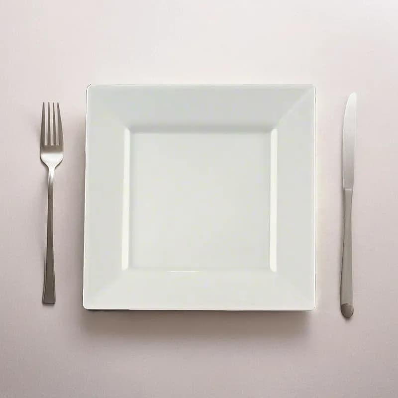 Plate 6.5 IN White Square 120/Case