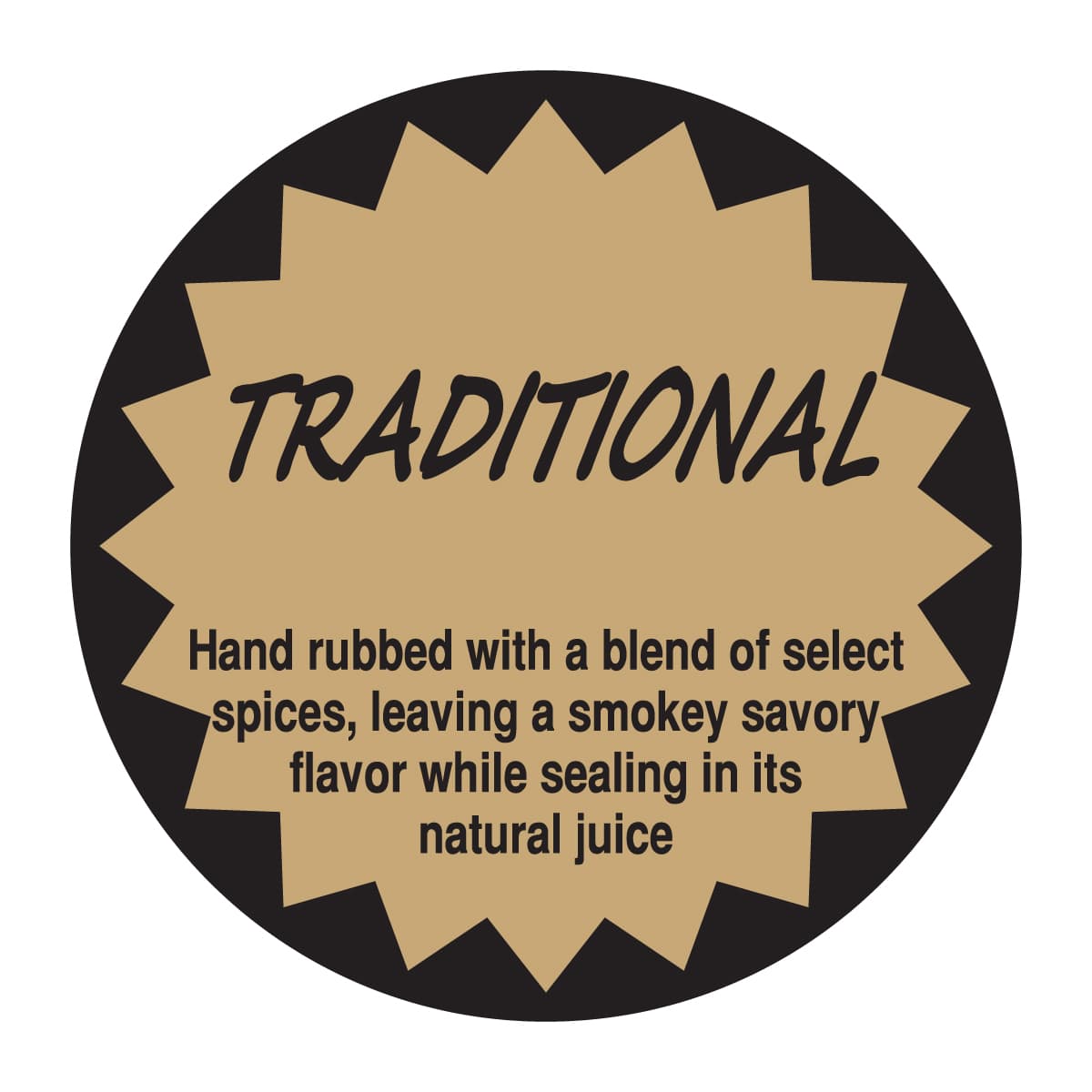 Traditional Label 2.375 IN Tan Round 500/Roll