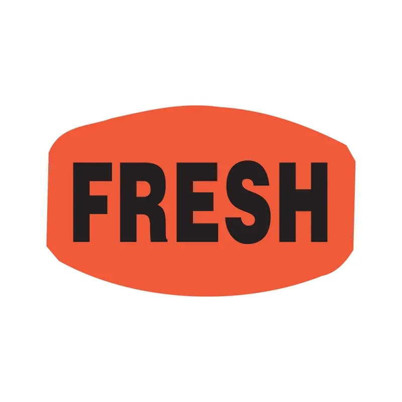 Fresh Label Red Dayglo 1000/Roll