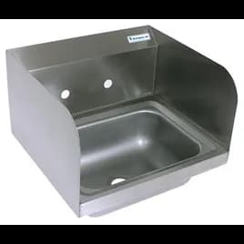Hand Sink 14X10X5 IN Stainless Steel 20GA With Side Splashes No Faucet 1/Each