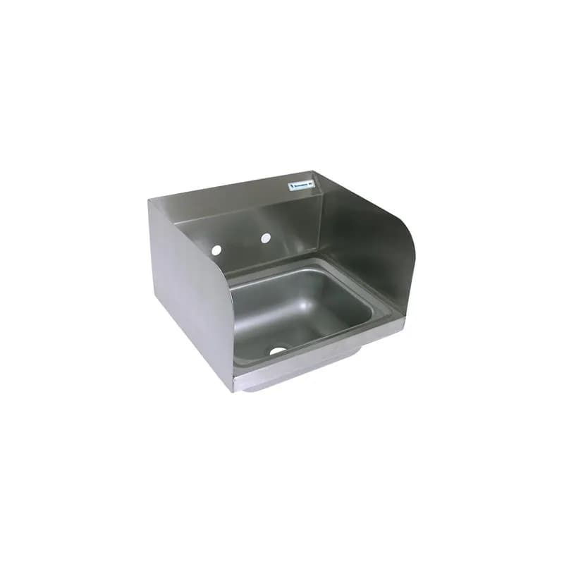 Hand Sink 14X10X5 IN Stainless Steel 20GA With Side Splashes No Faucet 1/Each