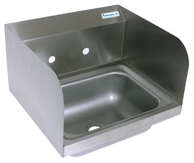 Hand Sink 14X10X5 IN Stainless Steel 20GA With Side Splashes No Faucet 1/Each