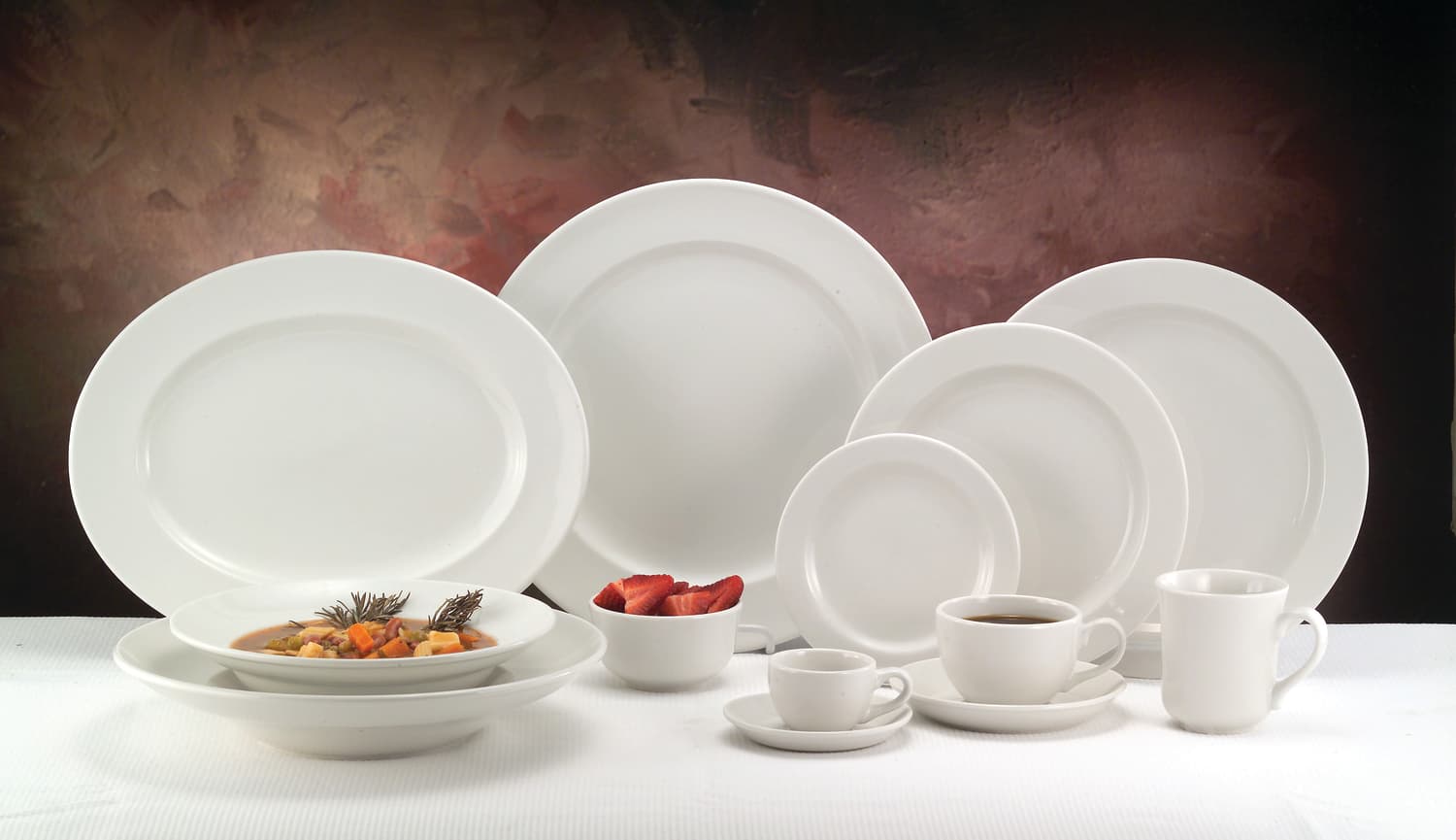 Basics Tray 14X6 IN 12 OZ Porcelain Bright White Oblong Long 12/Case