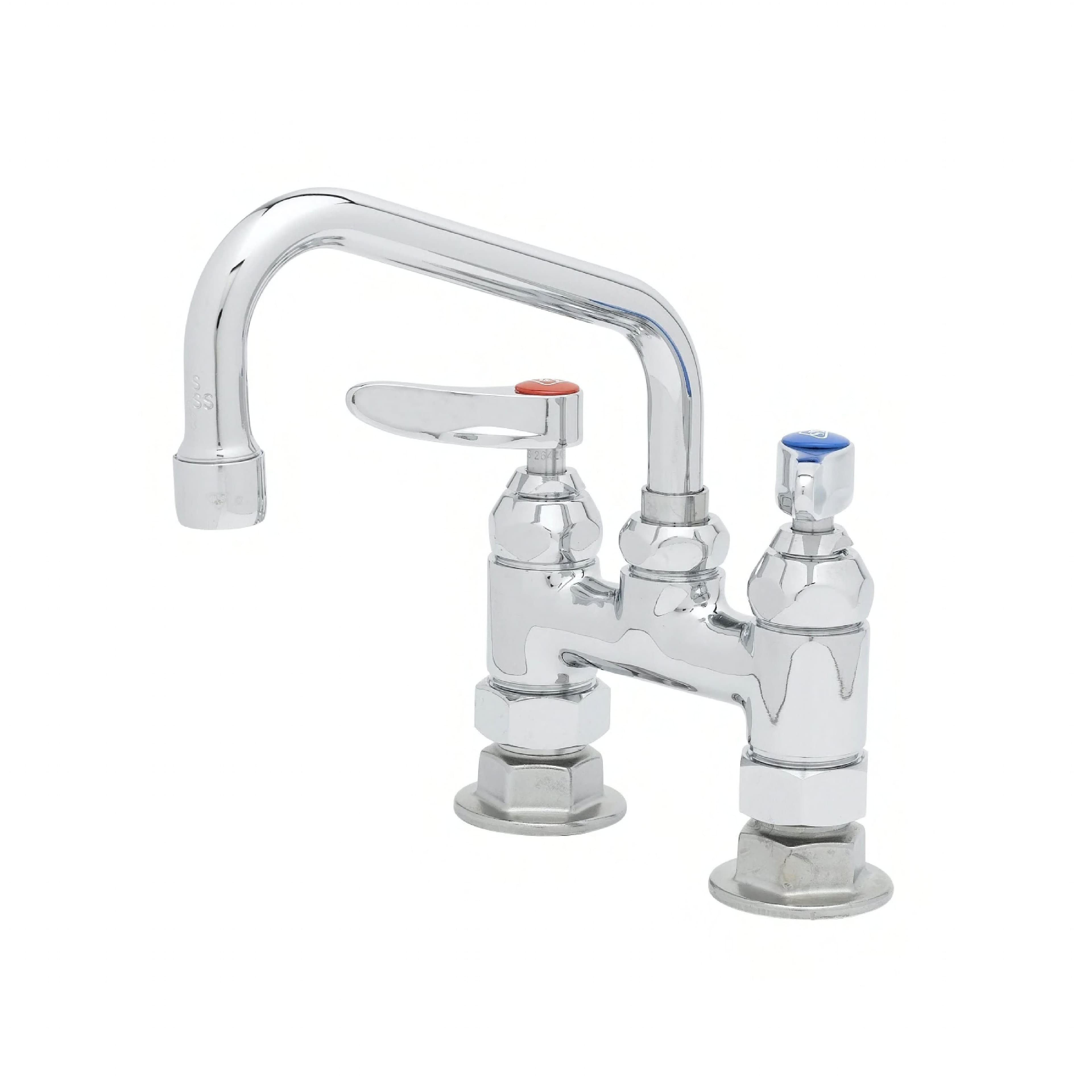 Faucet 6 IN Swing Nozzle Deck Mount 4 IN Centers Ceramic Cartridge 1/Each