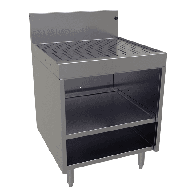 Drainboard Cabinet 24X24X37 IN Stainless Steel With Storage Underbar Open Base 1/Each