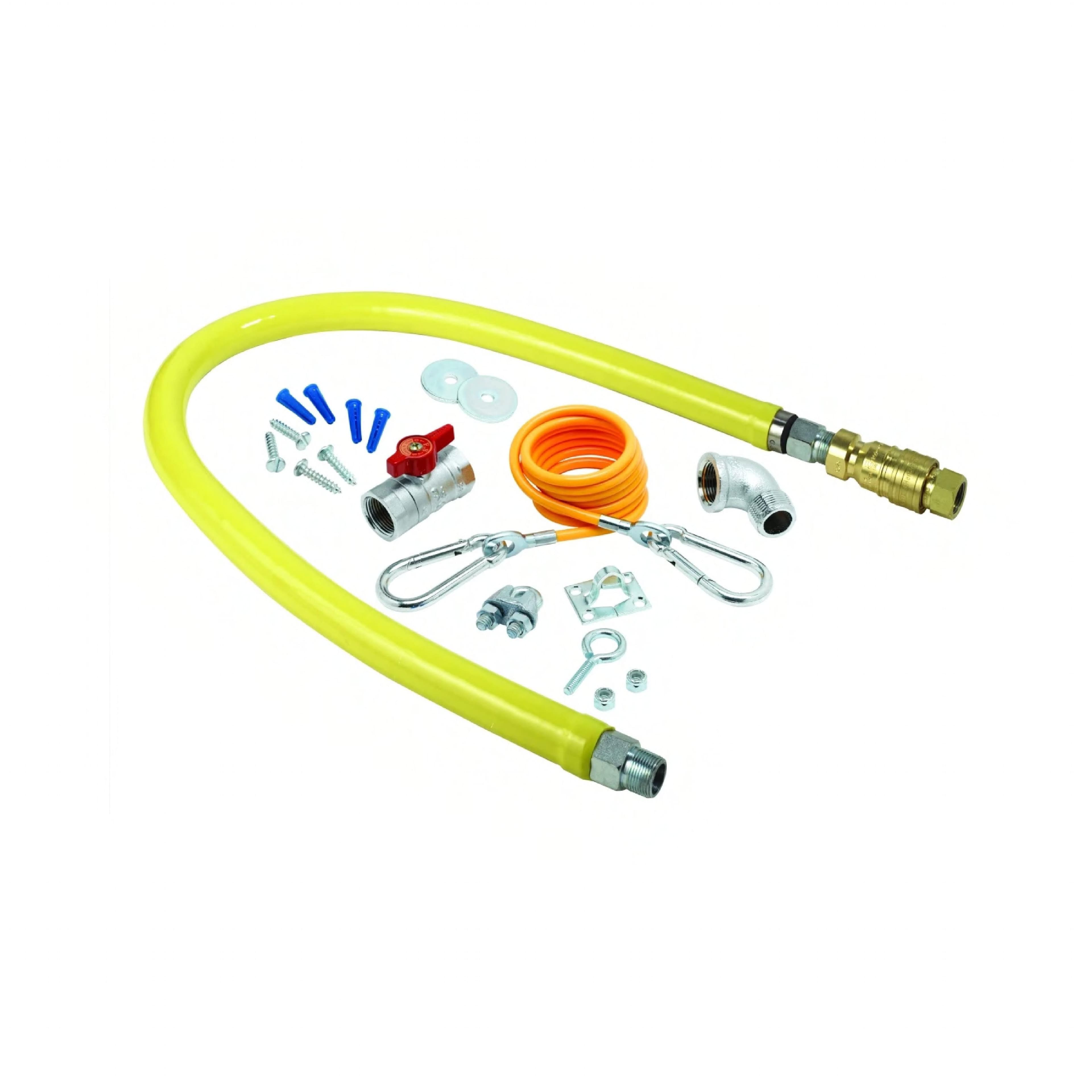 Gas Hose 48 IN Quick Disconnect 1.25 IN NPT Includes Installation Kit 1/Each
