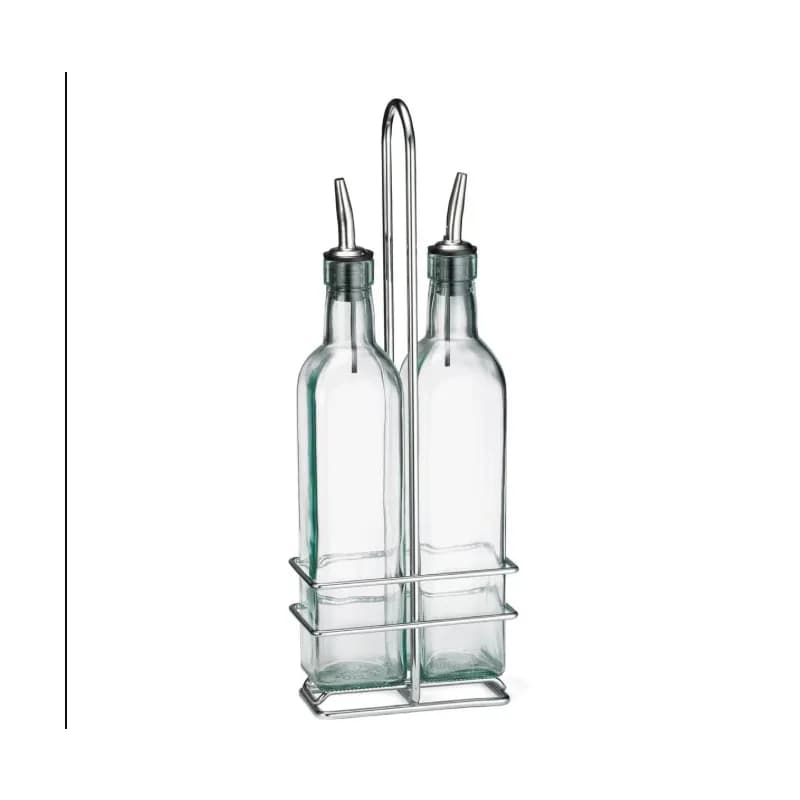 Prima Collection™ Cruet Rack Cruet Set 17 FLOZ Glass Stainless Steel 6/Case