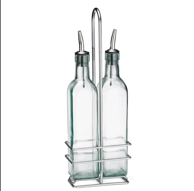 Prima Collection™ Cruet Rack Cruet Set 17 FLOZ Glass Stainless Steel 6/Case
