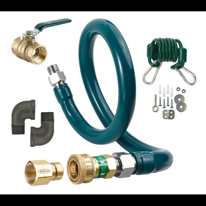 Gas Connector Complete Kit Hose 48X1.25 IN 1/Each