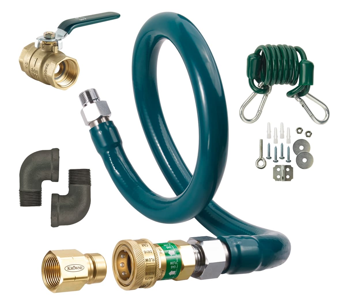 Gas Connector Complete Kit Hose 48X1.25 IN 1/Each