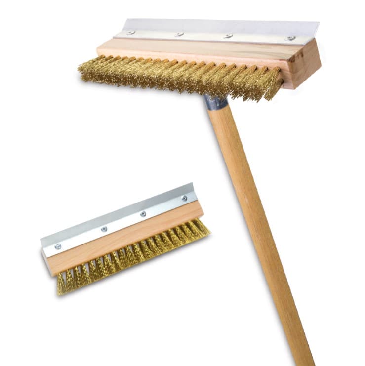 Pizza Oven Brush & Scraper Wood Metal 1/Each