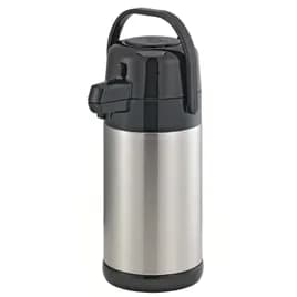 Coffee Airpot 2.2 L Stainless Steel Pump Style With Black Lid Push Button 1/Each