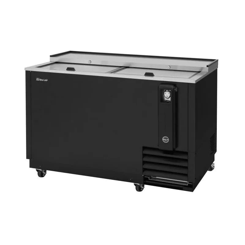 Bottle Cooler 50 IN 13.5 Cubic Foot Black Polyurethane PE Stainless Steel Countertop & Lid Black Exterior 1/Each